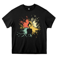 Black candle t  shirt c a n d l e i n k s p l a s h t  shirt Heavy Core Tee - linhVisuals