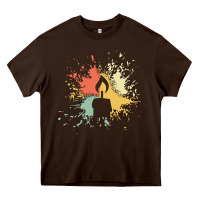 Chocolate Brown candle t  shirt c a n d l e i n k s p l a s h t  shirt Heavy Core Tee - linhVisuals