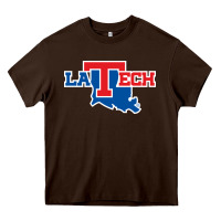 Chocolate Brown louisiana tech bulldogs Heavy Core Tee - linhVisuals