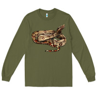 Army Green red tail boa snake Long Sleeve Tee - LillyAllenDesigns