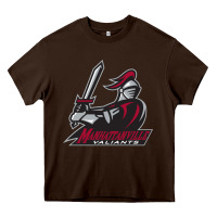 Chocolate Brown manhattanville valiants Heavy Core Tee - linhVisuals