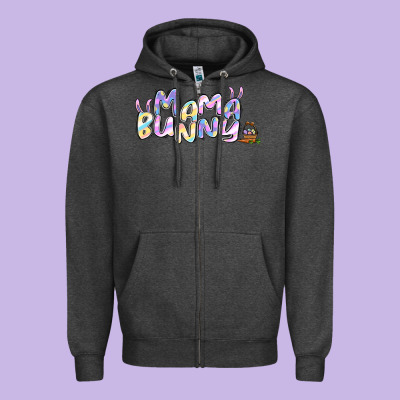 Easter Mama Bunny Zipper Hoodie Designed By Jasminsmagicworld