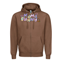 Chestnut easter mama bunny Zipper Hoodie - Jasminsmagicworld