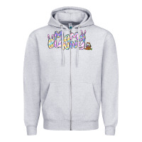 Heather Grey easter mama bunny Zipper Hoodie - Jasminsmagicworld