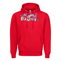 Red easter mama bunny Zipper Hoodie - Jasminsmagicworld