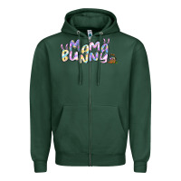 Sports Green easter mama bunny Zipper Hoodie - Jasminsmagicworld