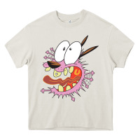 Cream courage the cowardly dog Heavy Core Tee - linhVisuals