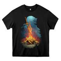 Black Souls Bonfire Heavy Core Tee - linhVisuals