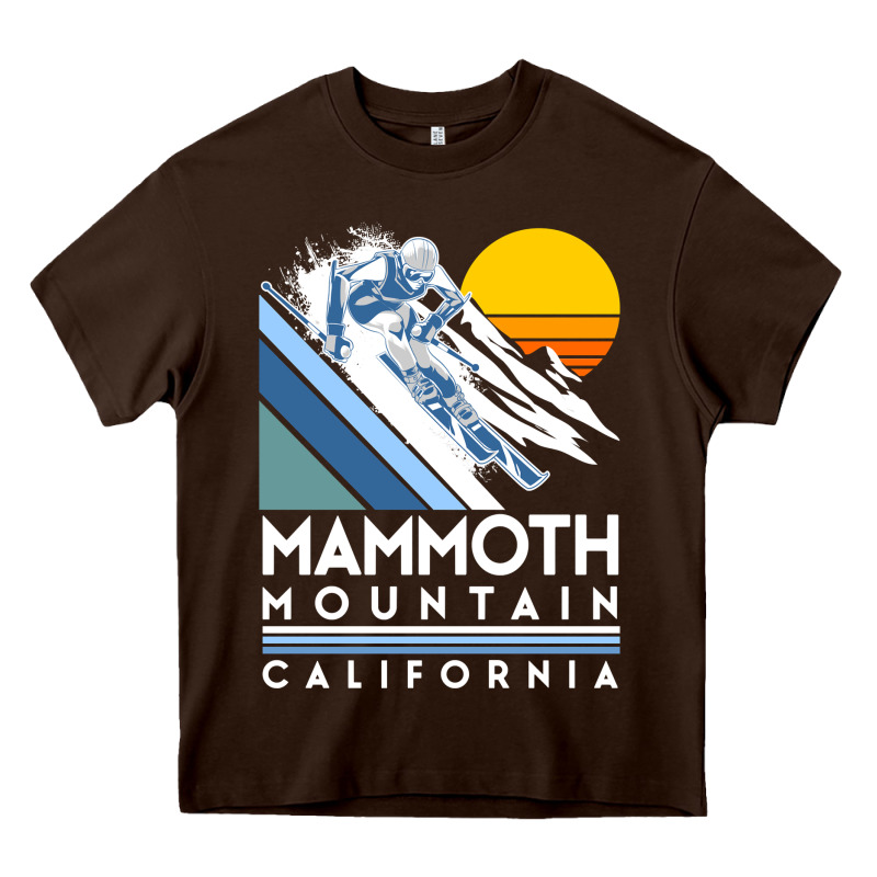 Mammoth Mountain California Retro Ski Sweatshirt Heavy Core Tee by linhVisuals | Teevron