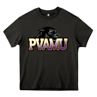 Asphalt Prairie View A&M Panthers And Lady Panthers Rectangle Patch Heavy Core Tee - linhVisuals