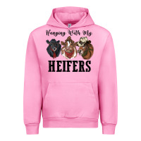 Fuchsia Pink hanging with my heifers Urban Hoodie - RanaPortraitStore