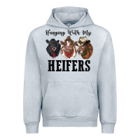 Heather Grey hanging with my heifers Urban Hoodie - RanaPortraitStore