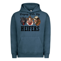 Pigment Midnight Navy hanging with my heifers Urban Hoodie - RanaPortraitStore