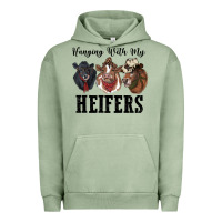 Pigment Oil Green hanging with my heifers Urban Hoodie - RanaPortraitStore