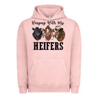 Pigment Salmon hanging with my heifers Urban Hoodie - RanaPortraitStore