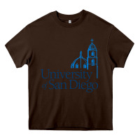 Chocolate Brown The university of san diego Heavy Core Tee - linhVisuals