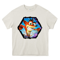 Cream CRASH BANDICOOT LEGENDS Heavy Core Tee - linhVisuals