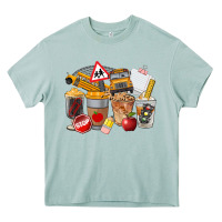 Arona School Bus Coffee Cups Heavy Core Tee - FaDigitalArtStudio