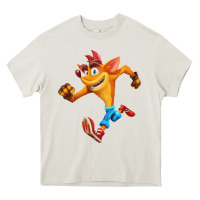 Cream CRASH BANDICOOT Heavy Core Tee - linhVisuals