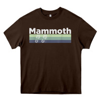 Chocolate Brown retro hiking boottrail running   mammoth california t shirt Heavy Core Tee - linhVisuals
