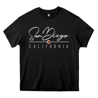 Black san diego ca sweatshirt Heavy Core Tee - linhVisuals