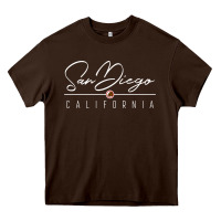 Chocolate Brown san diego ca sweatshirt Heavy Core Tee - linhVisuals