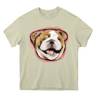 Mossy bulldog pink glitter Heavy Core Tee - Jasminsmagicworld