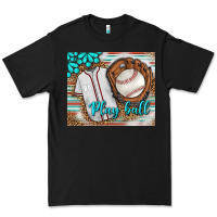 Black Baseball Play Ball With Leopard Mousepad Premium Tee - BundleAndBundleShop
