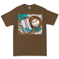 Cacao Baseball Play Ball With Leopard Mousepad Premium Tee - BundleAndBundleShop