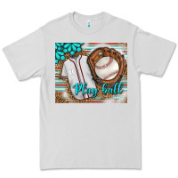 Dove Grey Baseball Play Ball With Leopard Mousepad Premium Tee - BundleAndBundleShop