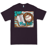 Baseball Play Ball With Leopard Mousepad Premium Tee | Teevron