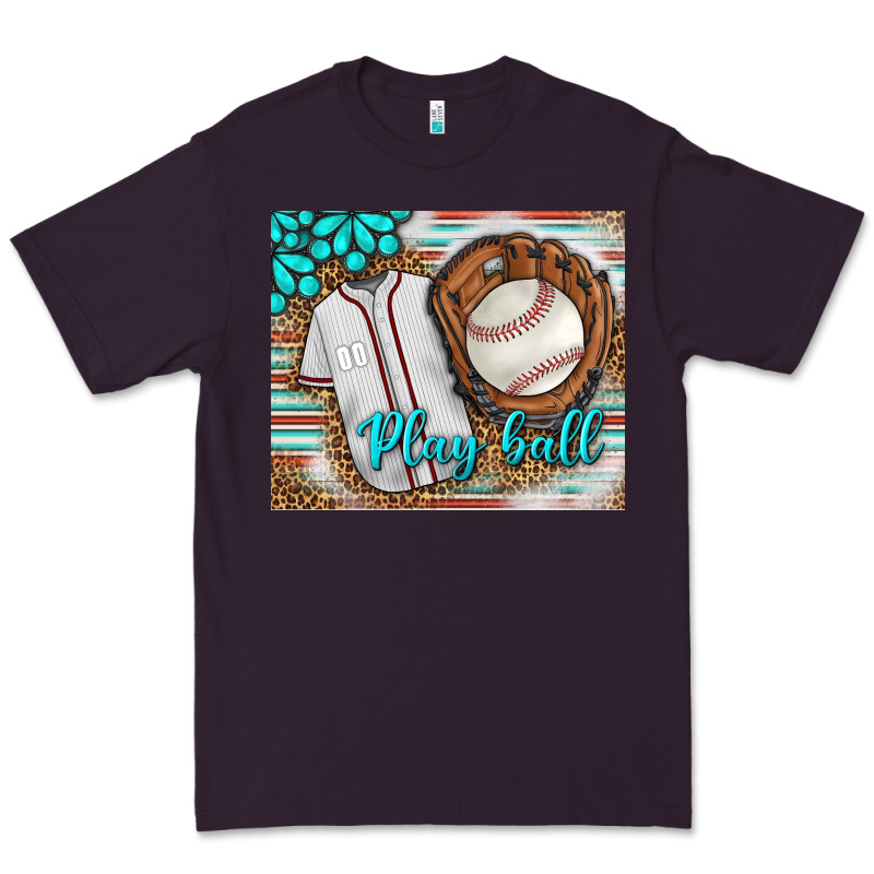 Baseball Play Ball With Leopard Mousepad Premium Tee by BundleAndBundleShop | Teevron