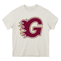 Cream guildford flames Heavy Core Tee - linhVisuals