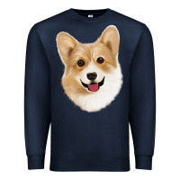 Navy Corgi Premium Sweatshirt - Jasminsmagicworld