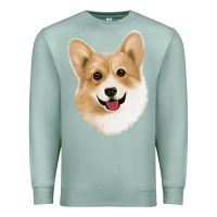 Seafoam Corgi Premium Sweatshirt - Jasminsmagicworld