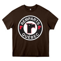 Chocolate Brown remparts-quebec Heavy Core Tee - linhVisuals