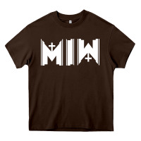 Chocolate Brown Motionless In White Heavy Core Tee - linhVisuals