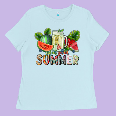Sweet Sweet Summer Ladies Tee Designed By Cowhidedigitalart