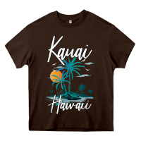 Chocolate Brown family vacation retro sunset hawaii kauai t shirt Heavy Core Tee - linhVisuals