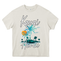 Cream family vacation retro sunset hawaii kauai t shirt Heavy Core Tee - linhVisuals