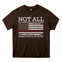 Nurses Not All Superheroes Wear Caps Some Wear Scrubs Nurse Supportive Heavy Core Tee | Teevron