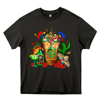 Asphalt Mexican Cold Drink With Cactus Sombrero And Tequil Heavy Core Tee - FaDigitalArtStudio