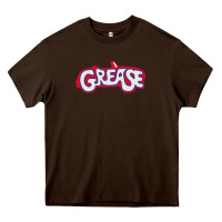 Chocolate Brown grease grease the movie blue small Heavy Core Tee - linhVisuals