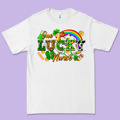One Lucky Nurse Premium Tee Designed By Fadigitalartstudio