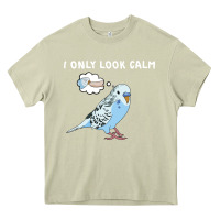 Mossy parakeet bird biting finger funny i only look calm Heavy Core Tee - linhVisuals