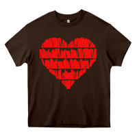 Chocolate Brown book lover Heavy Core Tee - linhVisuals