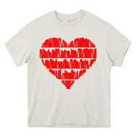 Cream book lover Heavy Core Tee - linhVisuals
