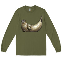 Army Green sea seal Long Sleeve Tee - LillyAllenDesigns