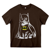 Chocolate Brown catman tshirt Heavy Core Tee - linhVisuals