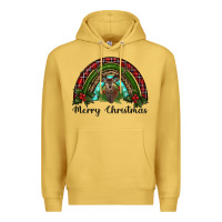 Antique Gold reindeer rainbow christmas Premium Hoodie - RanaPortraitStore